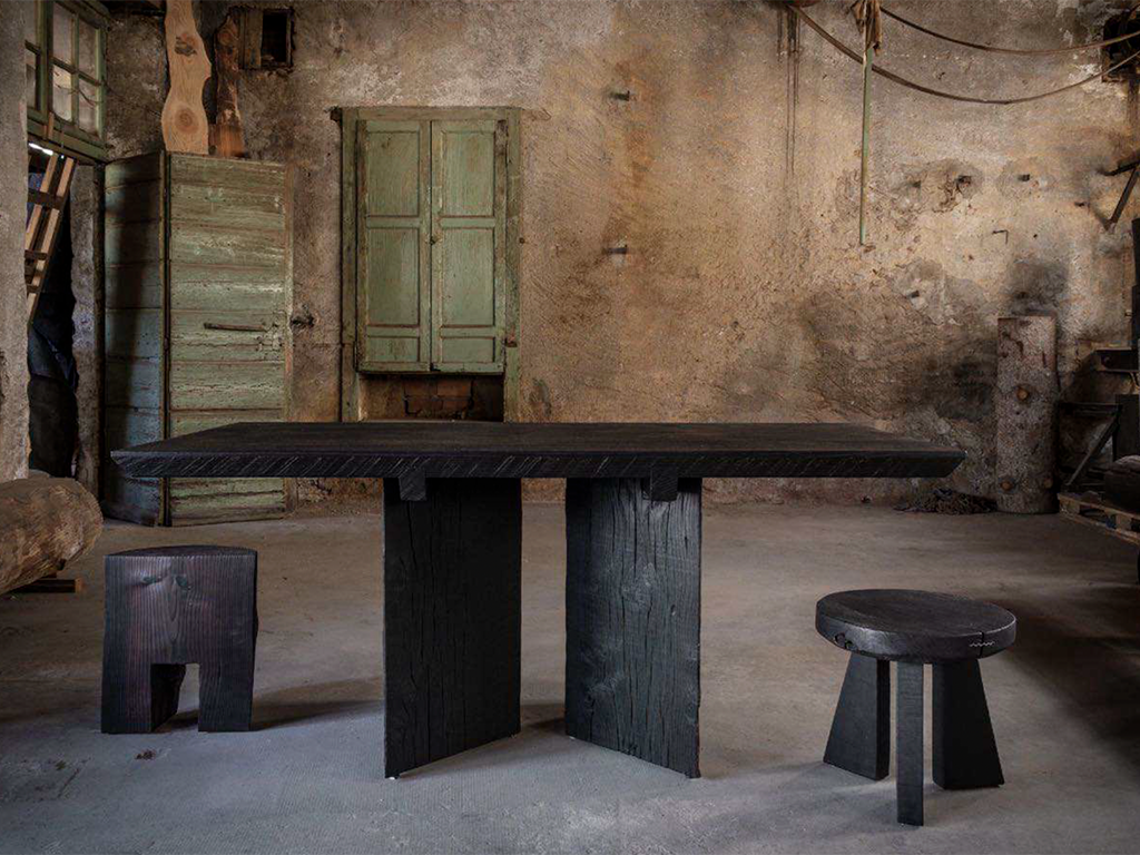 Charred oak Table